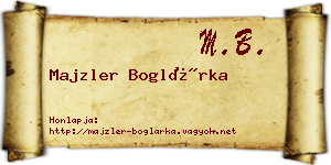 Majzler Boglárka névjegykártya